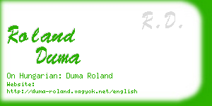 roland duma business card